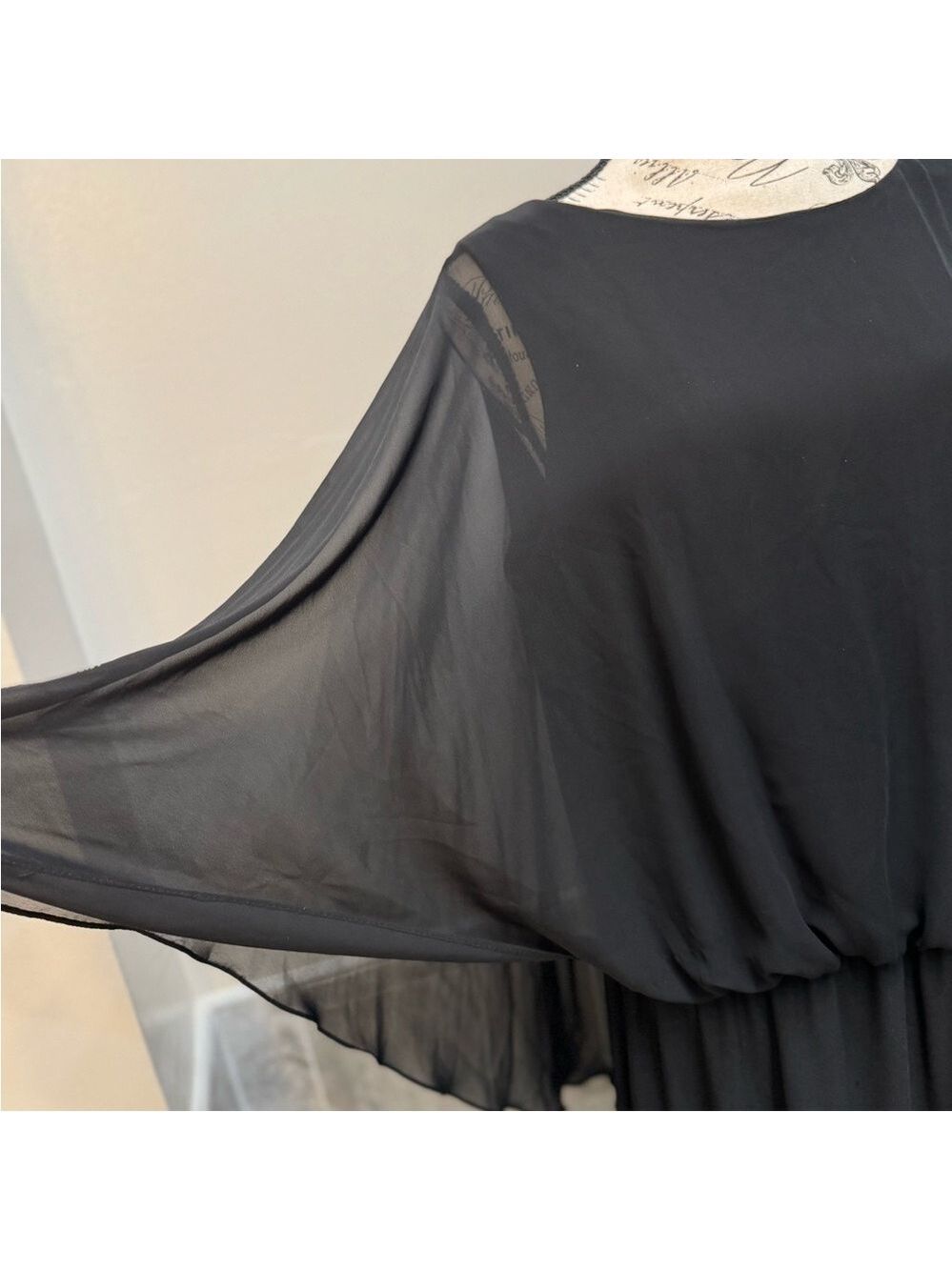 Xscape Black Drape Top Beaded Plus Size Evening Dress 16W - Picture 2 of 8